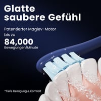 Elektrická zubná kefka Oclean X Pro, sonická zubná kefka s farebným displejom, 3 režimy čistenia, 32 úrovní intenzity, 30-dňová výdrž batérie, časovač, snímač tlaku, aplikácia, modrá 5