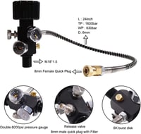 Ocnvlia M18X1.5 PCP tartály töltőadapter 6000 PSI dupla manométerrel 2