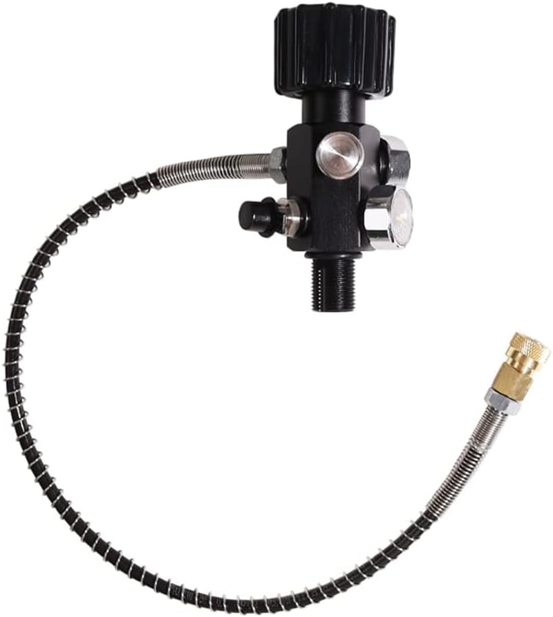 Ocnvlia M18X1.5 PCP tartály töltőadapter 6000 PSI dupla manométerrel