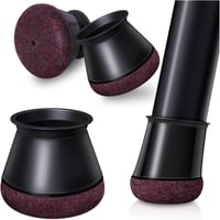 OCONDA 24 db Fekete Szilikon Széklábvédő Sapka Filcbetéttel - Ferde Széklábakhoz, Kopásálló Padlóvédő, 20-30 mm Átmérőjű Lábakhoz 1