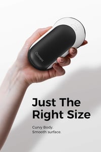 OCOOPA 10000 mAh Tölthető Kézmelegítő, Hordozható Zsebmelegítő Powerbank, 15 Órás Üzemidő, Alumínium Ház, Kültéri Sportokhoz, Fekete 4