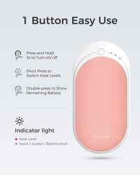 OCOOPA 5200mAh Újratölthető Kézmelegítő Powerbank Hordozható Zsebmelegítő 6