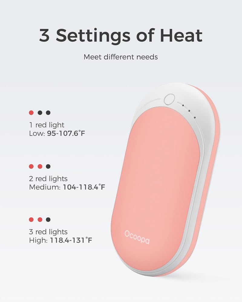 OCOOPA 5200mAh Újratölthető Kézmelegítő Powerbank Hordozható Zsebmelegítő