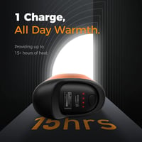 OCOOPA Kézmelegítő 10000 mAh - Újratölthető Elektromos Zsebmelegítő és Powerbank, Alumínium Ház, Narancs Színben, Kültéri Sportokhoz, Túrázá 6