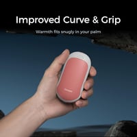OCOOPA Tölthető Kézmelegítő 5200 mAh - Elektromos Zsebmelegítő és Powerbank Fehér-Rózsaszín - Túrázáshoz, Vadászathoz, Kültéri Sportokhoz 4
