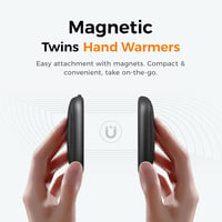 OCOOPA Tölthető Kézmelegítő Szett, 2db Mágneses Hordozható Fűtőtest, 5000mAh, Zsebméretű, Ultrakönnyű, 3 Hőfokozat 53°C-ig, Téli Sportokhoz 3