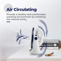 Ocoopa USB Asztali Ventilátor, Erős Légárammal, 3 Sebességfokozattal, 360° Forgatható Fejjel, Hordozható, Csendes Működésű Irodai és Otthoni 2