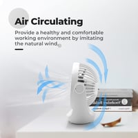 OCOOPA USB stolni ventilator, tihi stolni ventilator s 3 brzine, stolni ventilator s rotacijom 360° 2