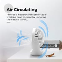 OCOOPA USB Asztali Ventilátor, Halk Asztali Ventilátor 3 Fokozat, 360° Forgatható Asztali Ventilátor 2