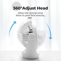 OCOOPA USB Asztali Ventilátor, Halk Asztali Ventilátor 3 Fokozat, 360° Forgatható Asztali Ventilátor 3