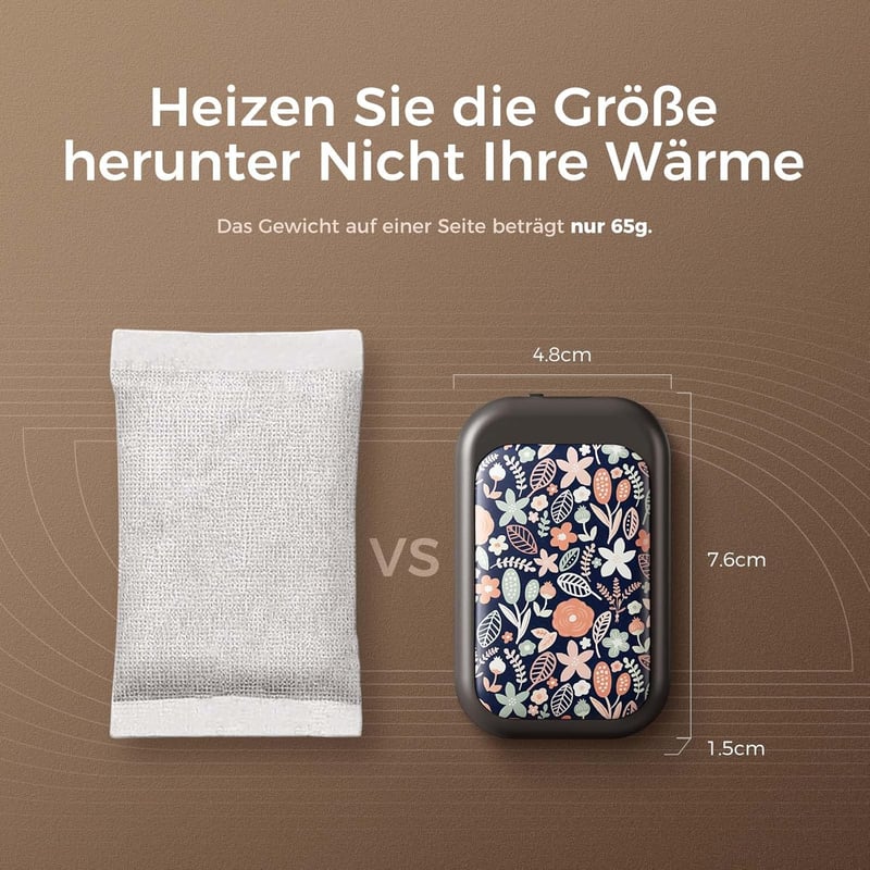 OCOOPA UT4 Young Mágneses Kézmelegítő Szett, 5000 mAh, Ultrakompakt, Vízálló, Újratölthető, Gyors Felfűtésű, Téli Túrázáshoz, 2 db