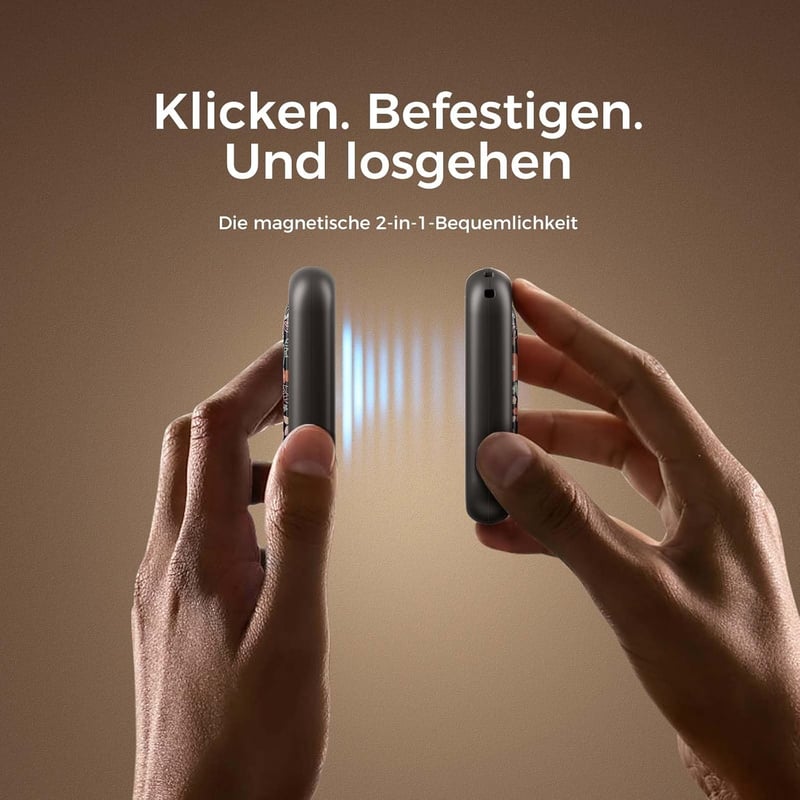 OCOOPA UT4 Young Mágneses Kézmelegítő Szett, 5000 mAh, Ultrakompakt, Vízálló, Újratölthető, Gyors Felfűtésű, Téli Túrázáshoz, 2 db