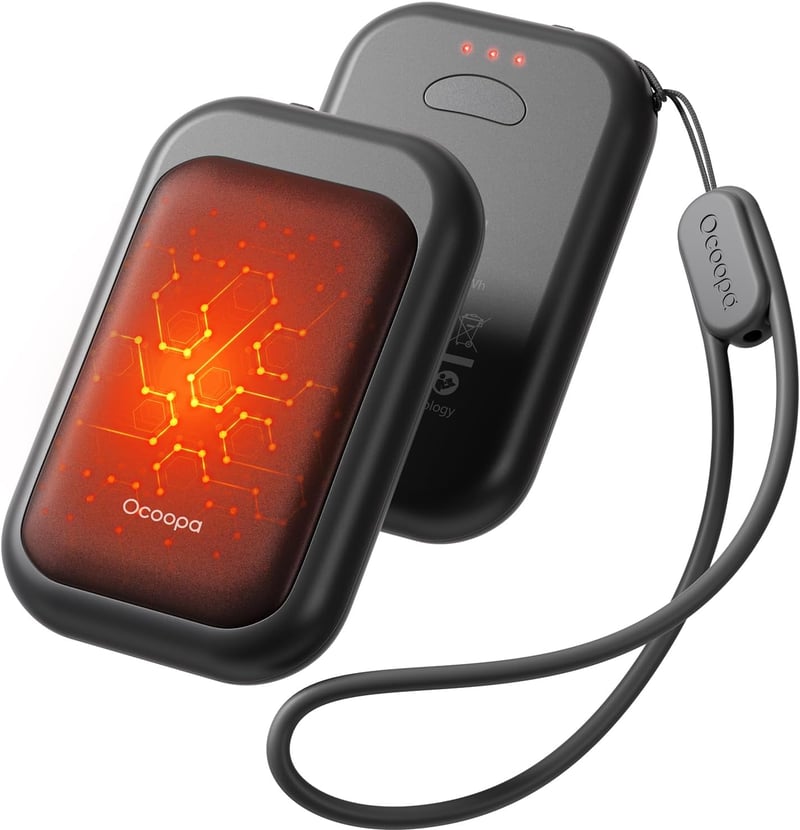 OCOOPA UT4 Young Mágneses Kézmelegítő Szett, 5000 mAh, Ultrakompakt, Vízálló, Gyors Felfűtésű, USB-s Tölthető Kézfűtő Téli Túrázáshoz, 2 db