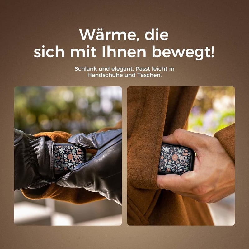 OCOOPA UT4 Young Mágneses Kézmelegítő Szett, 5000 mAh, Ultrakompakt, Vízálló, Újratölthető, Gyors Felfűtésű, Téli Túrázáshoz, 2 db
