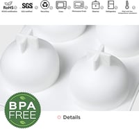 OCPO KITCHEN Silicone Molds for Baking Mousse Cake, French Dessert Mold for Pastry Chocolate, Cupcake, Ice Cream Mould, Cake Decoration Mold, 3D Water Drop Shape (6-Cavity) 7