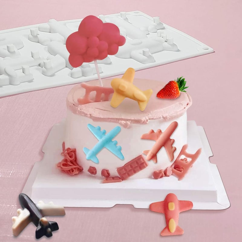 OCPO KITCHEN Szilikon Repülőgép Sütőforma 3D Torta Mousse Sütemény Csokoládé Forma Tapadásmentes BPA Mentes