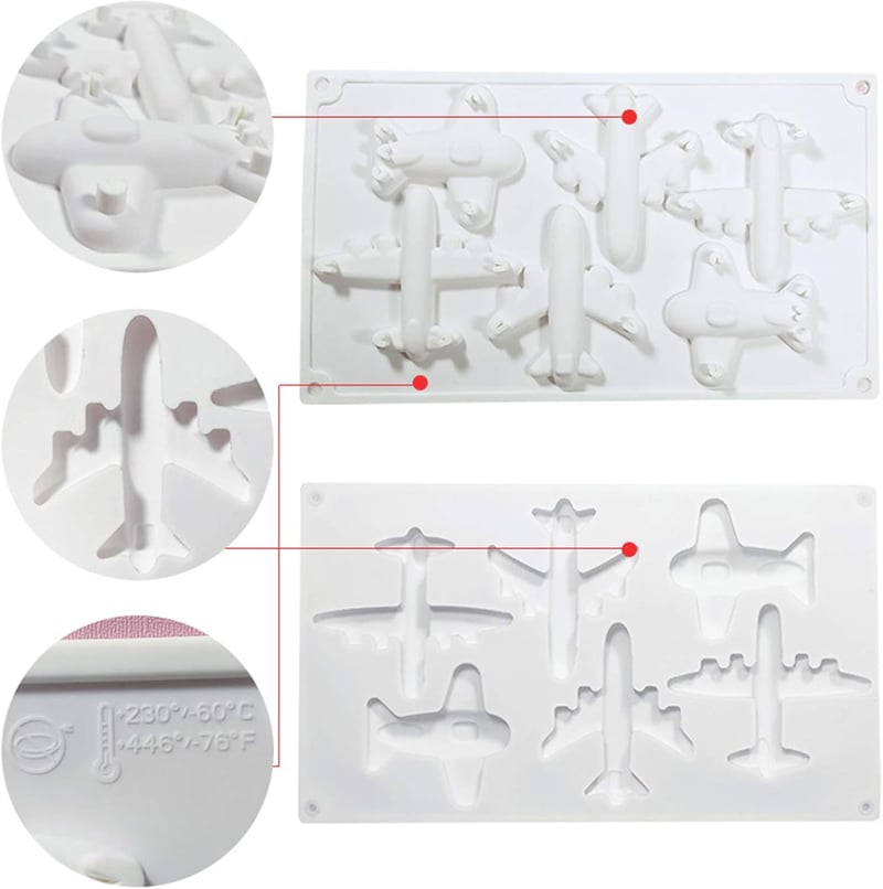 OCPO KITCHEN Szilikon Repülőgép Sütőforma 3D Torta Mousse Sütemény Csokoládé Forma Tapadásmentes BPA Mentes