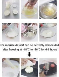 OCPO KITCHEN Silicone Molds for Baking Mousse Cake, French Dessert Mold for Pastry Chocolate, Cupcake, Ice Cream Mould, Cake Decoration Mold, 3D Water Drop Shape (6-Cavity) 5
