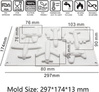 OCPO KITCHEN Szilikon Repülőgép Sütőforma 3D Torta Mousse Sütemény Csokoládé Forma Tapadásmentes BPA Mentes 2