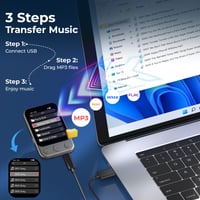 MP3 prehrávač ODEJOI 64 GB s Bluetooth 5.3, klipom, dotykovou obrazovkou, tlačidlami a vstavaným reproduktorom 7