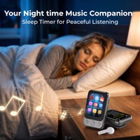 MP3 prehrávač ODEJOI 64 GB s Bluetooth 5.3, klipom, dotykovou obrazovkou, tlačidlami a vstavaným reproduktorom 8