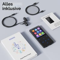 MP3 prehrávač ODEJOI, Bluetooth 5.3, 64 GB, 2,4-palcový displej, dotykové tlačidlá, reproduktor, kovové telo, HiFi zvuk, FM rádio, čítačka e-kníh, podpora kariet do 128 GB 8