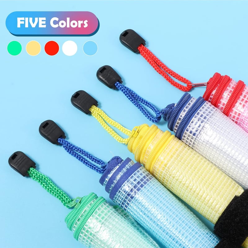 Oderra A5 Dokumentum Táska 15 Zsebbel, Cipzáras Hálós Táska 5 Szín - Single, 15 x A5 multicoloured