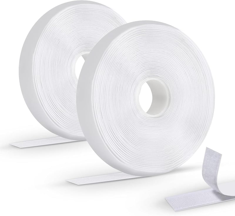 Oderra Öntapadós Szalag 8m - Erős Kétoldalas Tépőzár Ablak Képkeret Szúnyogháló Autó DIY Fehér