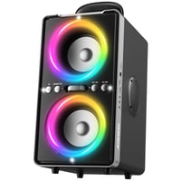 ODIOMX 200W Bluetooth reproduktor s LED svetelnými efektmi, 105dB stereo basy, TWS párovanie, rýchle nabíjanie 1