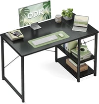 ODK Gaming Stol s policom, s okretnim sustavom polica, 100x48 cm, crni 1