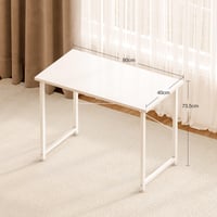 ODK mali radni stol, 80 × 40 cm, računalni stol, uredski stol, bijeli 3