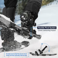 Odoland 4 az 1-ben hótalpak férfiaknak és nőknek túracipővel, gaitrekkel és hordtáskával, M(63.5cm) 5