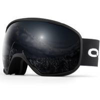 Odoland čierne guľaté lyžiarske a snowboardové okuliare UV ochrana šošovka proti zahmlievaniu na prilbu zrkadlové pre dospelých 1