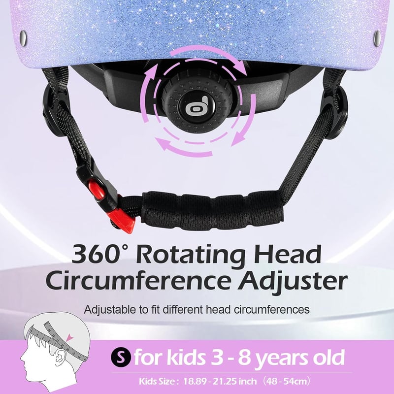 Odoland Gyerek Kerékpáros Sisak 48-54 cm Könnyű Lélegző Roller Skate