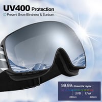 Odoland Gyermek Síszemüveg - UV400 Védelem, Páramentes, Szélálló OTG Lencsével, Vízálló Snowboard Szemüveg 4