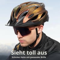 Cykloprilba Odoland s cyklistickými okuliarmi, nastaviteľná odvetrávaná MTB prilba na horský bicykel pre dospelých, mužov aj ženy 2