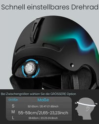 Cască de schi și snowboard unisex Odoland cu ventilație pentru adulți și tineri, protecții pentru urechi detașabile, compatibilă cu ochelarii de protecție 7
