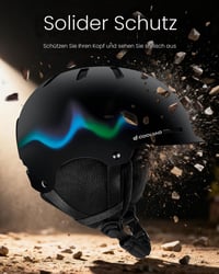Cască de schi și snowboard unisex Odoland cu ventilație pentru adulți și tineri, protecții pentru urechi detașabile, compatibilă cu ochelarii de protecție 5