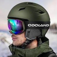 Odoland Sí Sisak és Szemüveg Szett - Kék Unisex Snowboard Védőfelszerelés UV400 Védelemmel, Szélálló, Könnyű Polikarbonát, S Méret 9