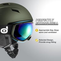Odoland Sí Sisak és Szemüveg Szett - Kék Unisex Snowboard Védőfelszerelés UV400 Védelemmel, Szélálló, Könnyű Polikarbonát, S Méret 8