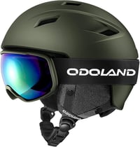Odoland Sí Sisak és Szemüveg Szett - Kék Unisex Snowboard Védőfelszerelés UV400 Védelemmel, Szélálló, Könnyű Polikarbonát, S Méret 1