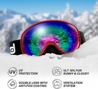 Odoland Síbukósisak és Szemüveg Szett M-es Méretben - Unisex PC Sisak UV400 Védelemmel, Szélálló Síszemüveggel Síeléshez, Snowboardozáshoz,  6