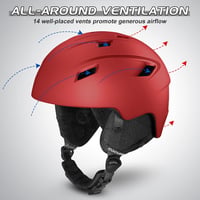 Odoland Síbukósisak és Szemüveg Szett M-es Méretben - Unisex PC Sisak UV400 Védelemmel, Szélálló Síszemüveggel Síeléshez, Snowboardozáshoz,  3