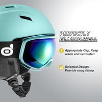 Odoland Sísisak Goggles Szett - Állítható Multifunkciós Sportsisakok Férfi Női, M-es méret 8