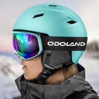 Odoland Sísisak Goggles Szett - Állítható Multifunkciós Sportsisakok Férfi Női, M-es méret 9