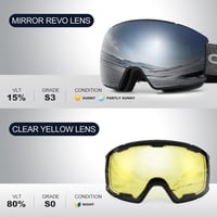 Odoland Síszemüveg Snowboard Goggles 2 Mágneses Lencsével UV Védelem 3