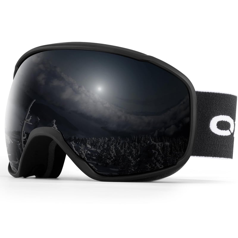 Sférické lyžiarske a snowboardové okuliare Odoland pre dospelých, zrkadlové sklá s UV ochranou, proti zahmlievaniu, kompatibilné s prilbou