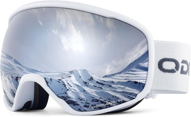 Odoland Spherical sí és snowboard szemüveg felnőtteknek UV védelem páramentes tükör lencse bukósisakkal kompatibilis