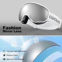 Odoland Spherical sí és snowboard szemüveg felnőtteknek UV védelem páramentes tükör lencse bukósisakkal kompatibilis 6