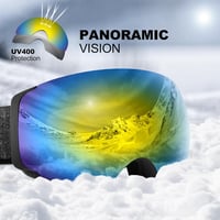 Odoland Unisex Síszemüveg Mágneses Lencsével, UV Védelem, Páramentes Snowboard Szemüveg 5